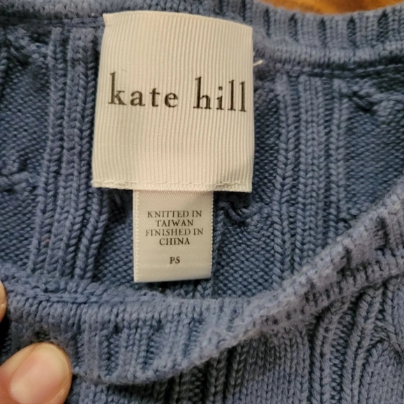 Kate Hill Crewneck Cable Knit Sweater - Picture 2 of 2